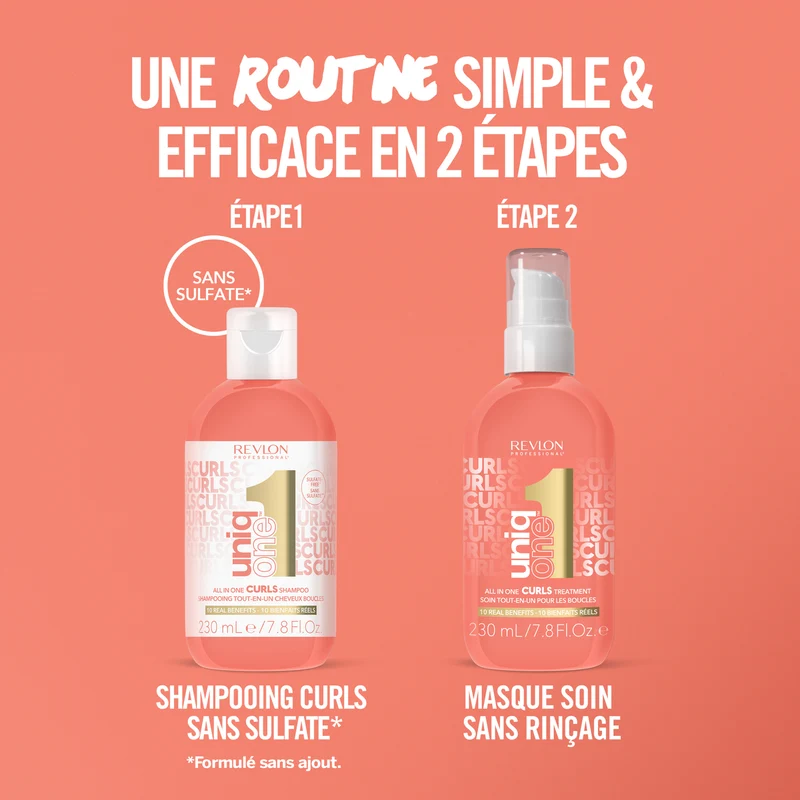 Duo Soin + Shampoing Revlon Curls Uniq One