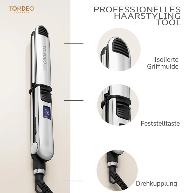 CERION 2in1 - Profi-Glätteisen für Glätten & Locken