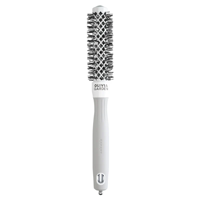 Brosse ronde Olivia Garden Expert Blowout Shine WHITE & GREY