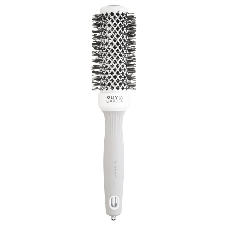Brosse ronde Olivia Garden Expert Blowout Shine WHITE & GREY