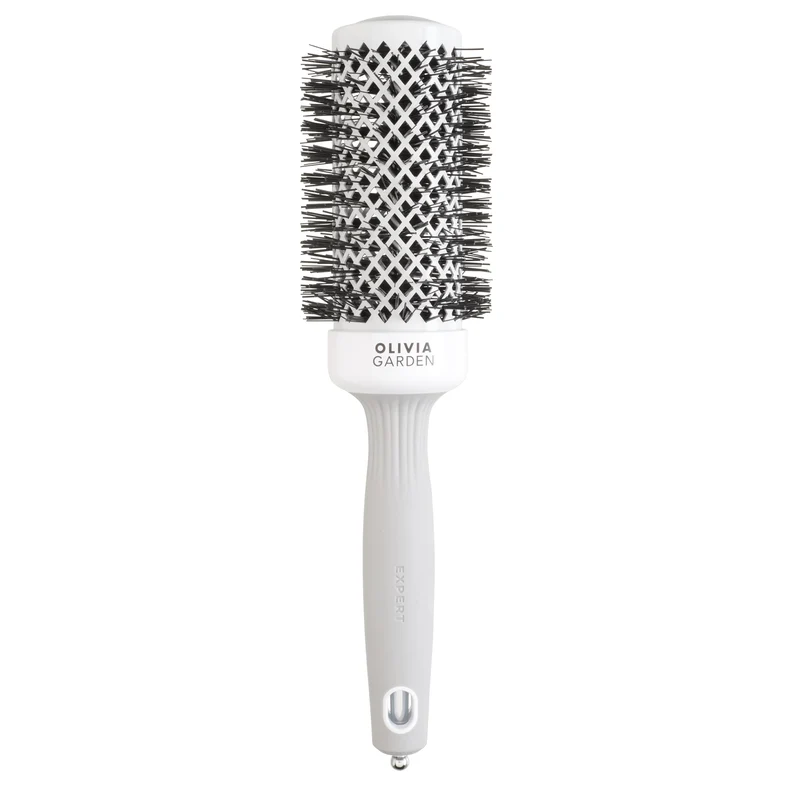 Brosse ronde Olivia Garden Expert Blowout Shine WHITE & GREY