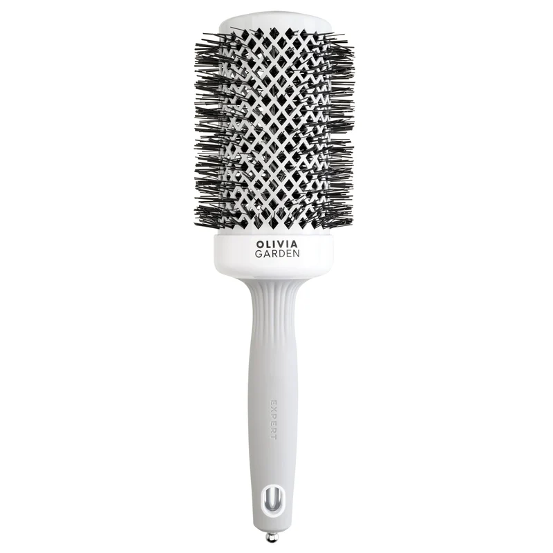 Brosse ronde Olivia Garden Expert Blowout Shine WHITE & GREY