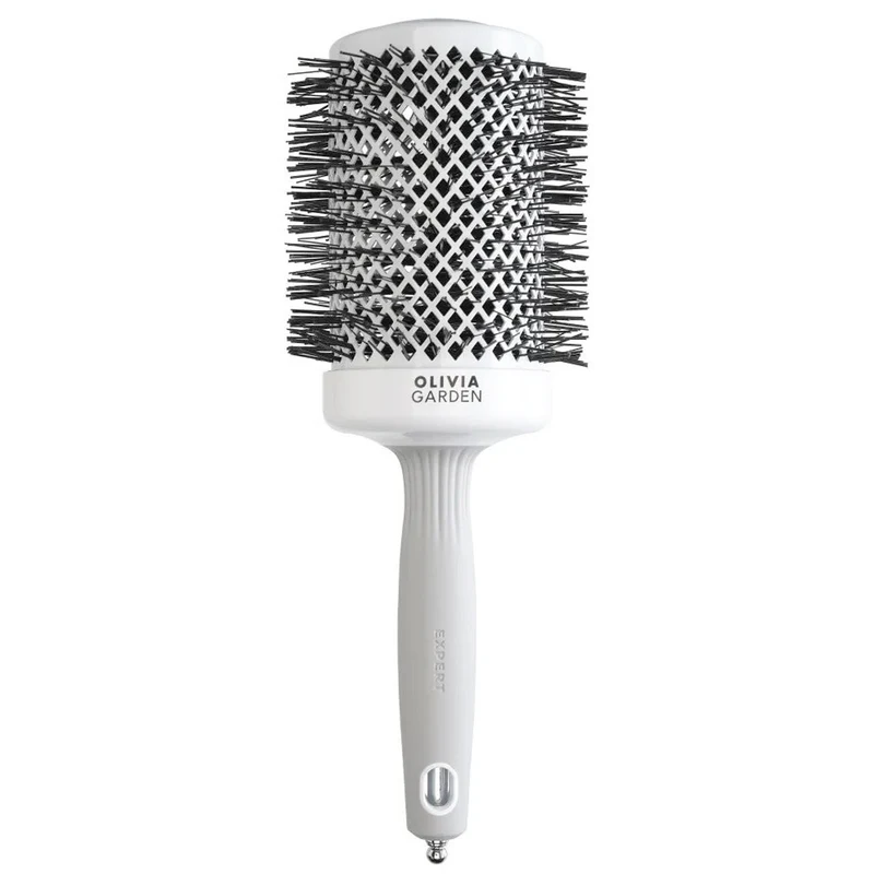 Brosse ronde Olivia Garden Expert Blowout Shine WHITE & GREY