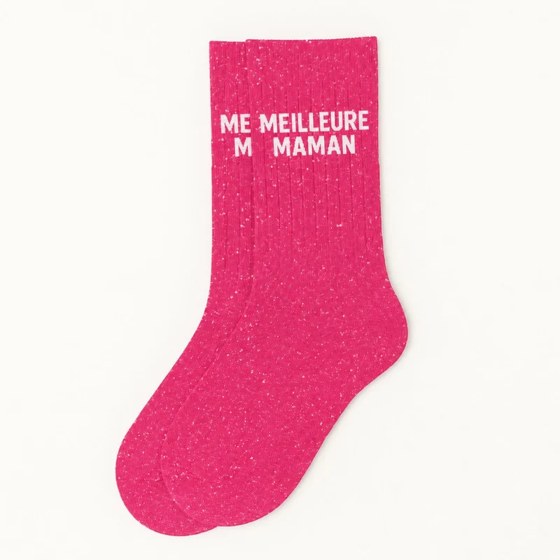 Chaussettes à paillettes - Meilleure Maman