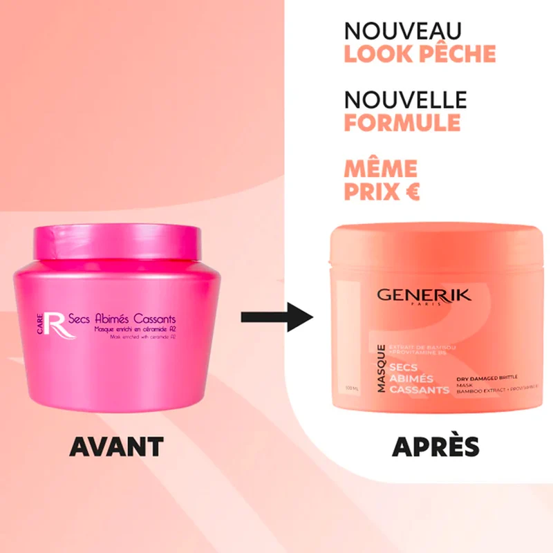 Masque Cheveux Secs/Abîmés/Cassants Generik
