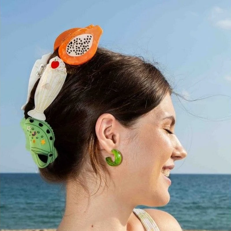 Pince à cheveux - Papaye