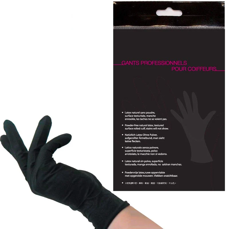 Paire de Gants Latex Noir Ré-utilisables