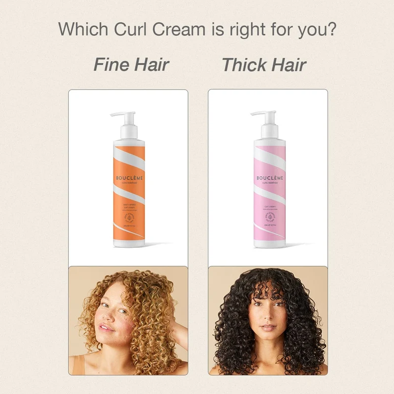 Crème pour cheveux bouclés