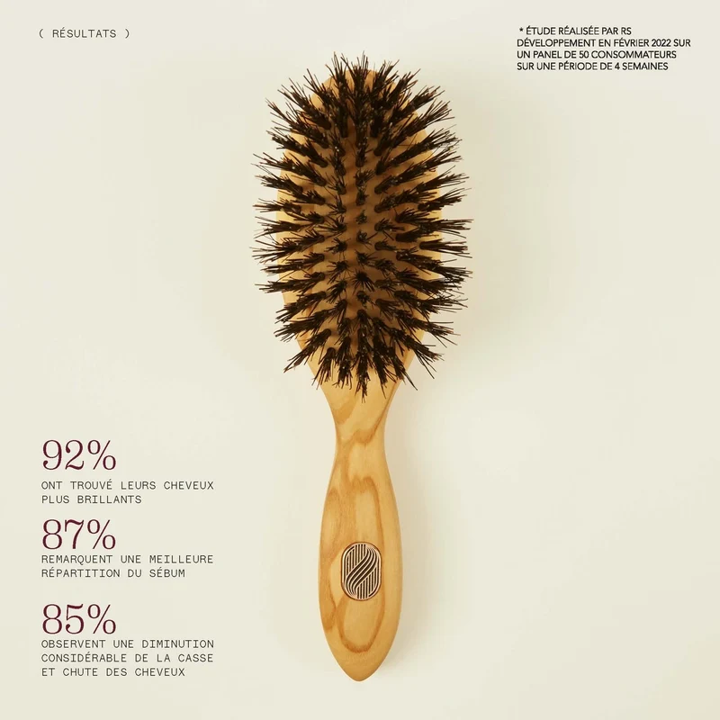 Brosse à cheveux de Soin - 100% fait-main