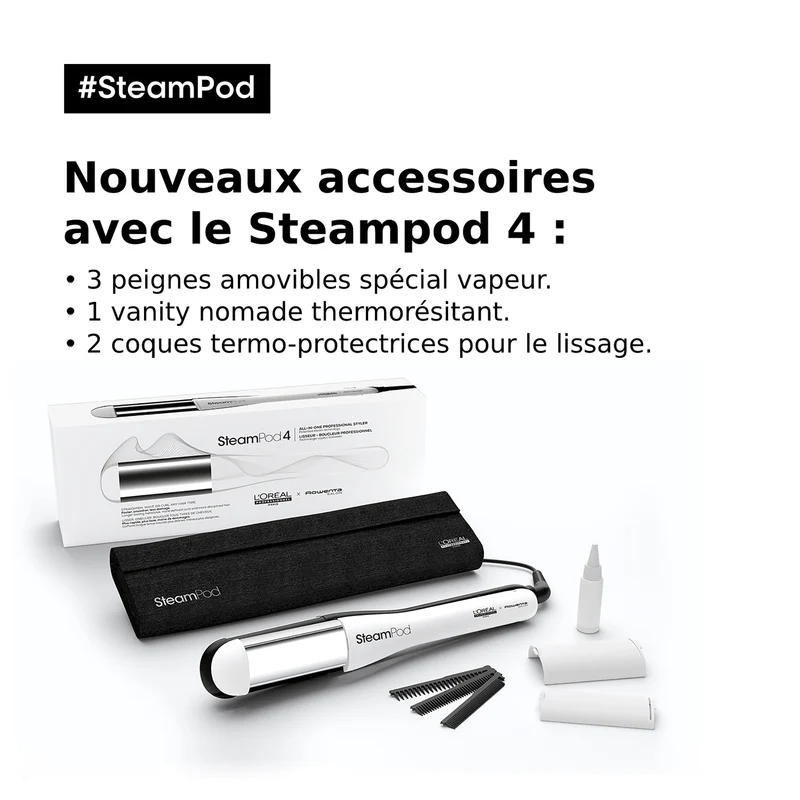 Lisseur Boucleur Steampod 4.0 + Soin Lissant 3-en-1 L'Oréal Professionnel