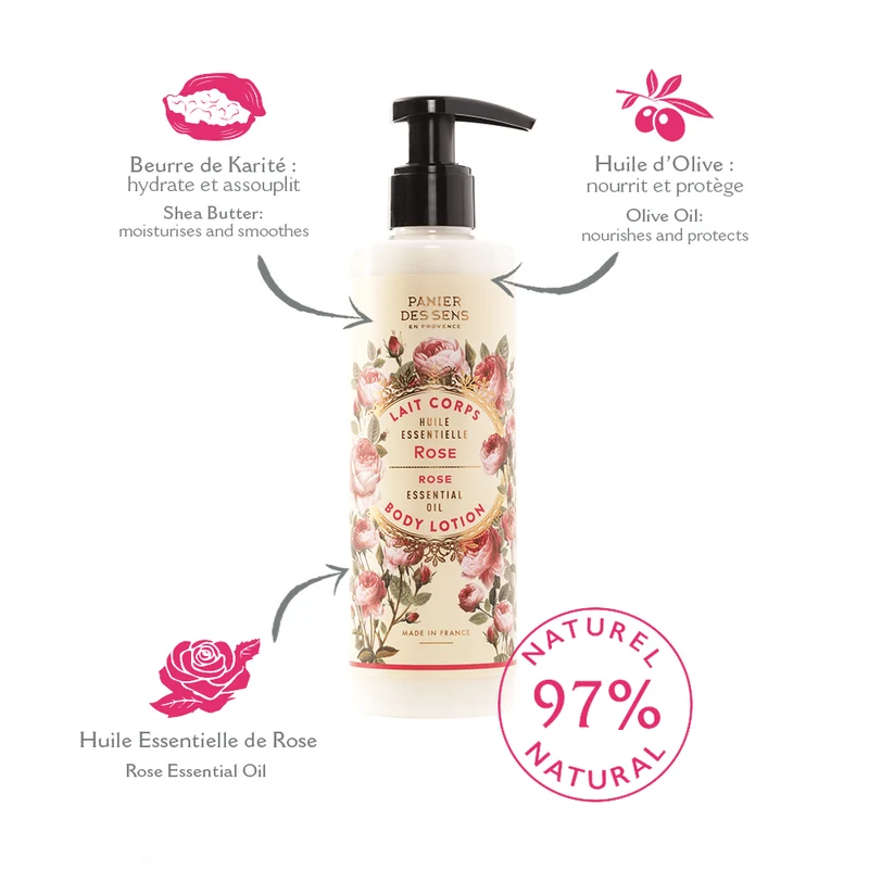 Lait pour le corps - Rose Envoûtante 250ml