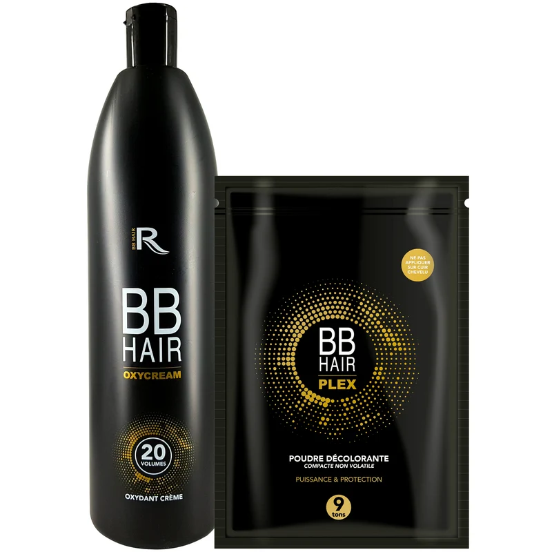 Pack Oxydant 20 Vol + Poudre Décolorante 9 Tons Plex BBHair Generik