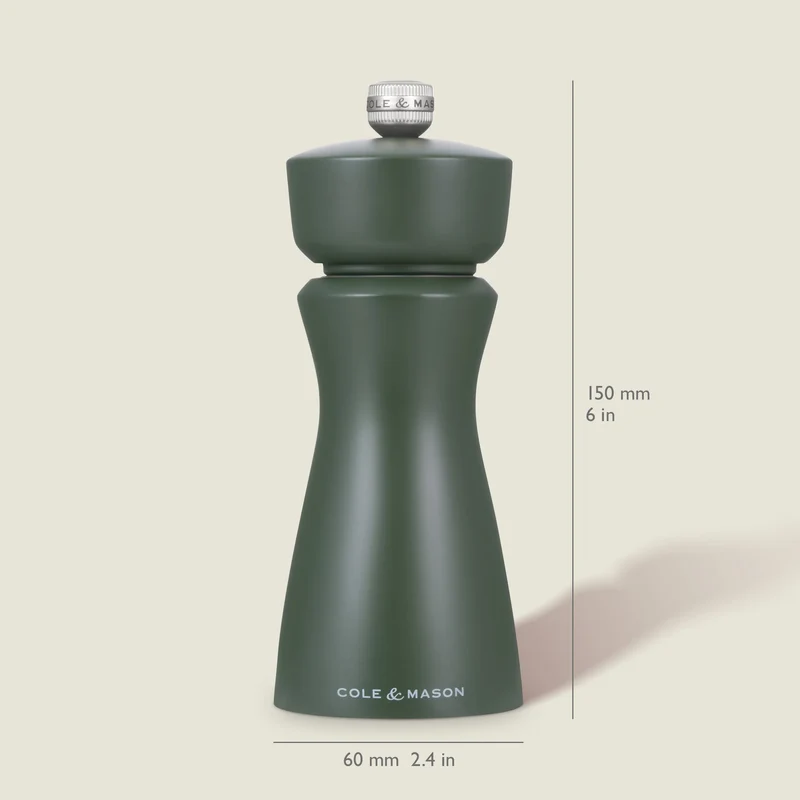 Macina sale e pepe Kenton - Verde Rosmarino H 15 cm