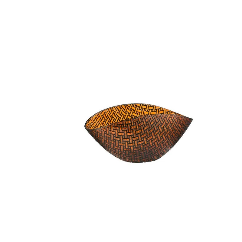 "Pattern" Centrotavola - 28 x 14 cm / Nero-Arancio