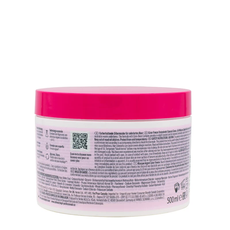 Schwarzkopf Professional BC Bonacure Color Freeze Silver Treatment 500ml - masque cheveux blonds