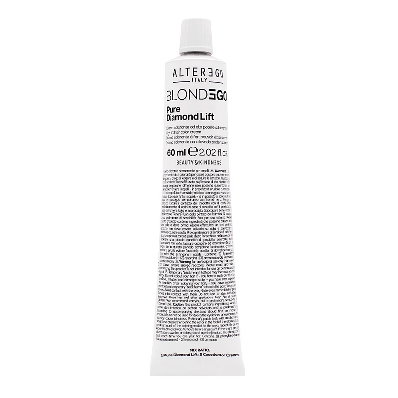 Alterego Blondego Pure Diamond Lift 60ml - crème colorante éclaircissante cendrée
