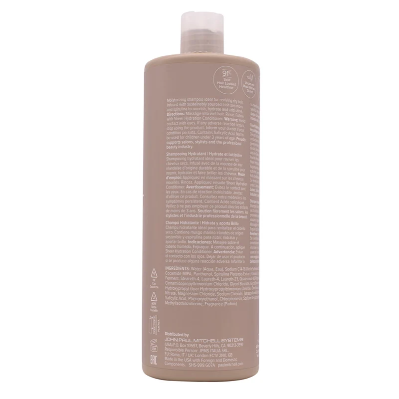 Paul Mitchell Hydrate Sheer Hydration Shampoo 1000ml - shampooing hydratant