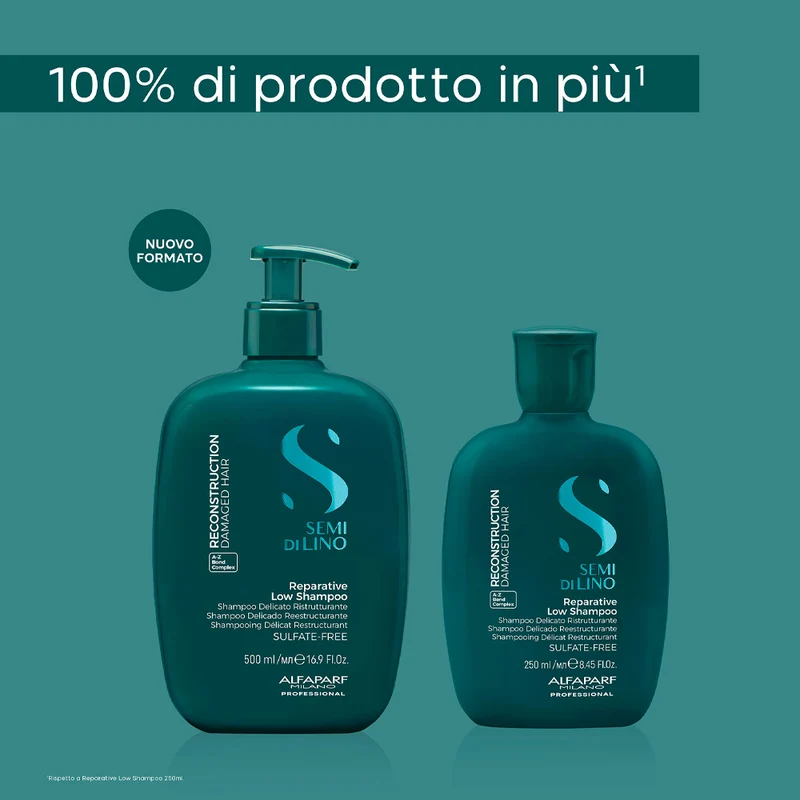 Alfaparf Milano Semi di Lino Reconstruction Reparative Low Shampoo 500ml - shampooing restructurant délicat