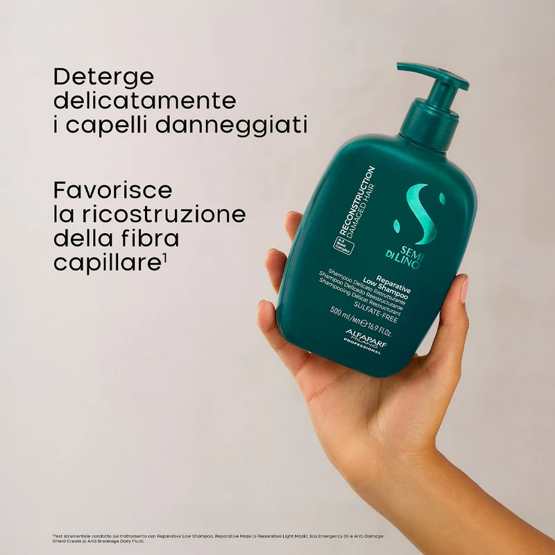 Alfaparf Milano Semi di Lino Reconstruction Reparative Low Shampoo 500ml - shampooing restructurant délicat