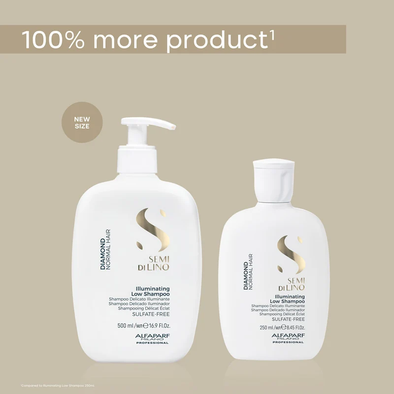 Alfaparf Milano Semi Di Lino Diamond Illuminating Low Shampoo 500ml - shampooing doux illuminateur pour cheveux normaux
