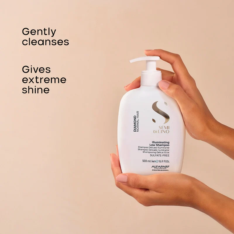 Alfaparf Milano Semi Di Lino Diamond Illuminating Low Shampoo 500ml - shampooing doux illuminateur pour cheveux normaux
