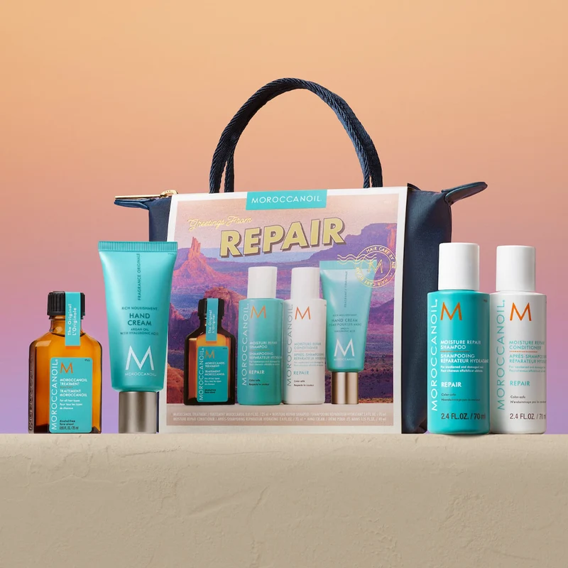 Moroccanoil Travel Kit 2026 Moisture Repair - cofanetto capelli danneggiati