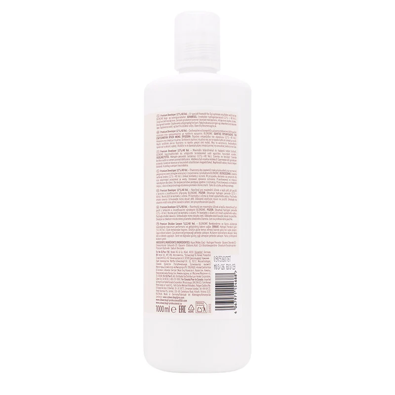 Schwarzkopf Blond Me Premium Developer 12% 40 Vol. 1000ml - activateur oxygène