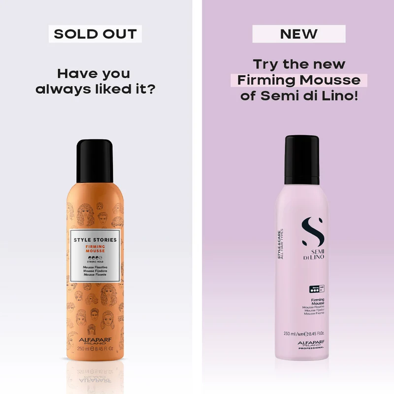 Alfaparf Milano Semi Di Lino Style&Care Firming Mousse 250ml - mousse fixatrice forte