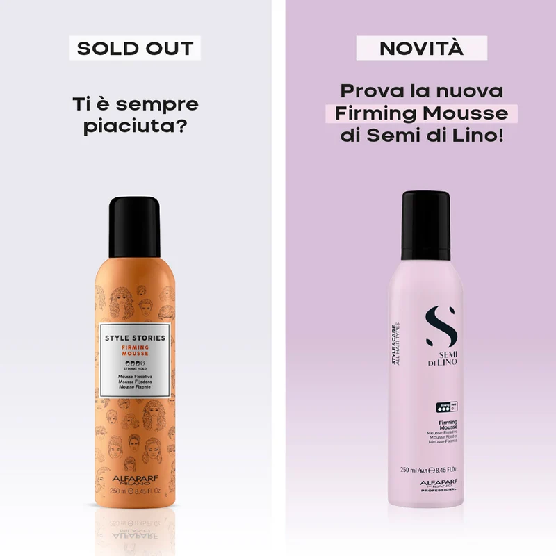Alfaparf Milano Semi Di Lino Style&Care Firming Mousse 250ml - mousse fixatrice forte