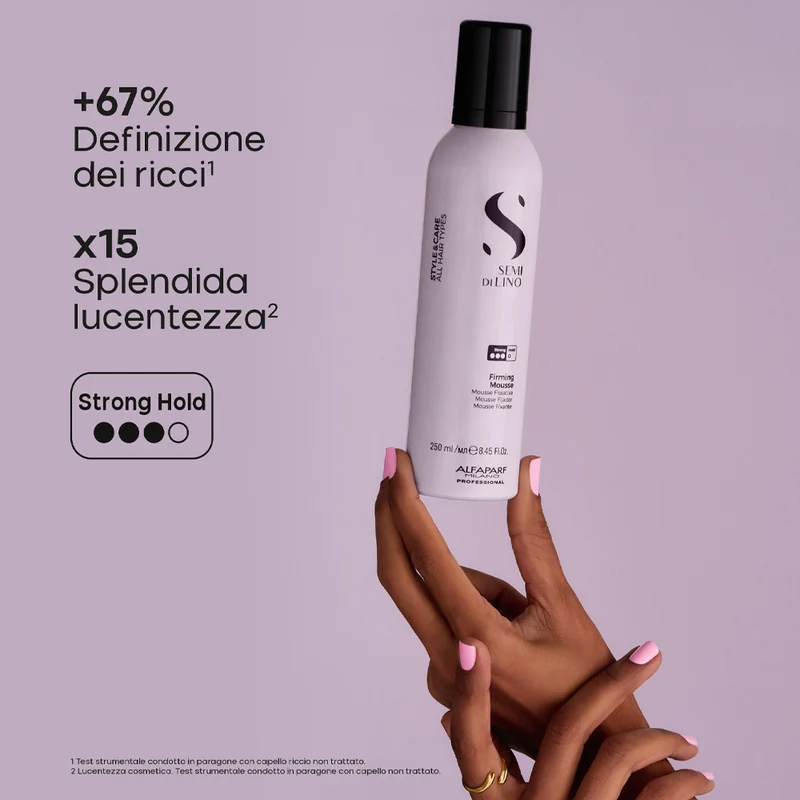 Alfaparf Milano Semi Di Lino Style&Care Firming Mousse 250ml - mousse fixatrice forte