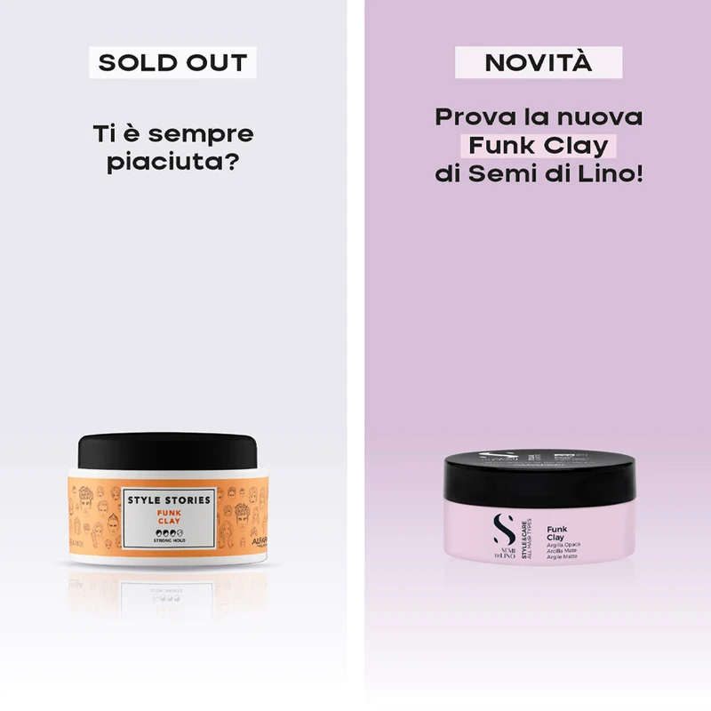 Alfaparf Milano Semi Di Lino Style&Care Funk Clay 90ml - argile mate à tenue forte