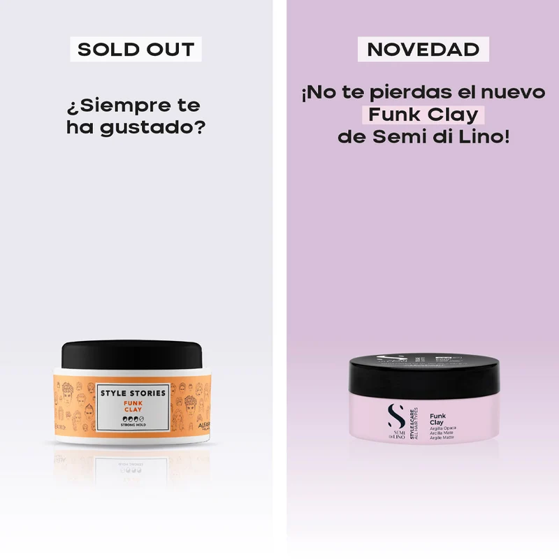 Alfaparf Milano Semi Di Lino Style&Care Funk Clay 90ml - argile mate à tenue forte
