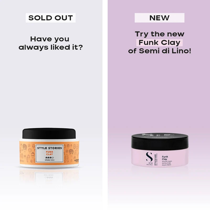Alfaparf Milano Semi Di Lino Style&Care Funk Clay 90ml - argile mate à tenue forte