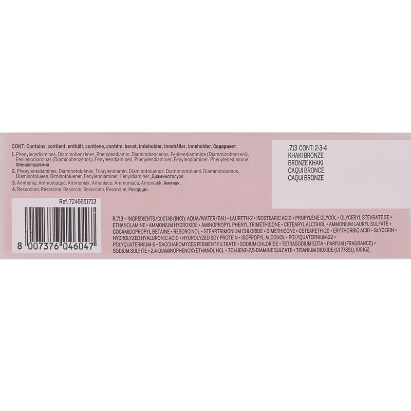 Revlon Professional Revlonissimo Colorcosmetique Satin Effect .713 Khaki Bronze 60ml - coloration permanente