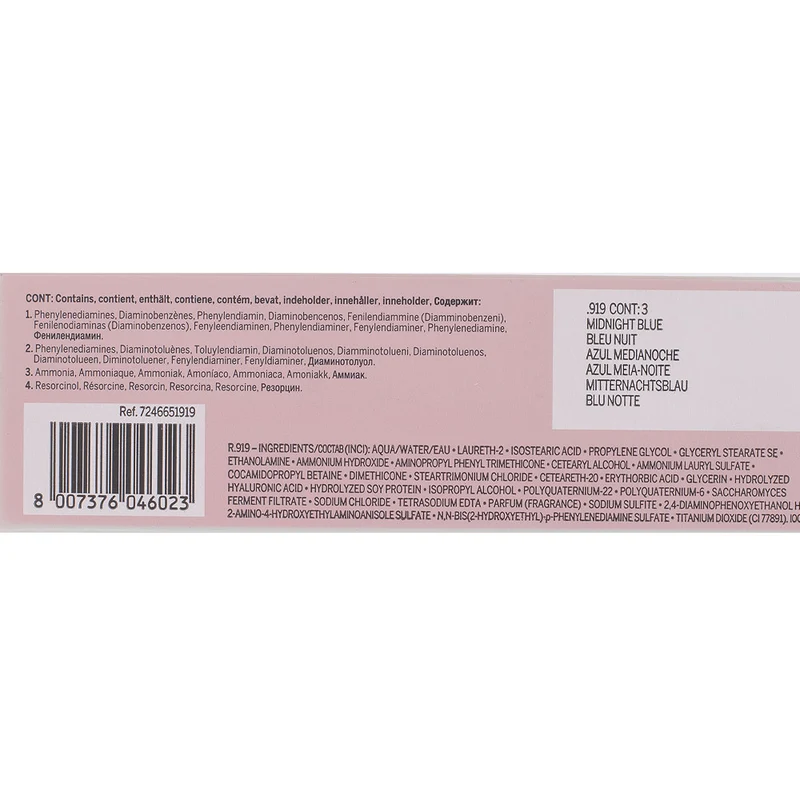 Revlon Professional Revlonissimo Colorcosmetique Satin Effect .919 Midnight Blue 60ml - coloration permanente