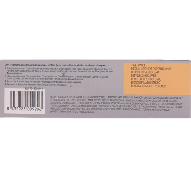 Revlon Professional Revlonissimo Colorcosmetique 7.44 Medium Intensive Copper Blonde 60ml - coloration permanente
