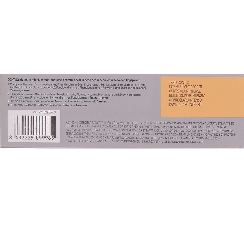 Revlon Professional Revlonissimo Colorcosmetique 77.40 Intense Light Copper 60ml - coloration permanente