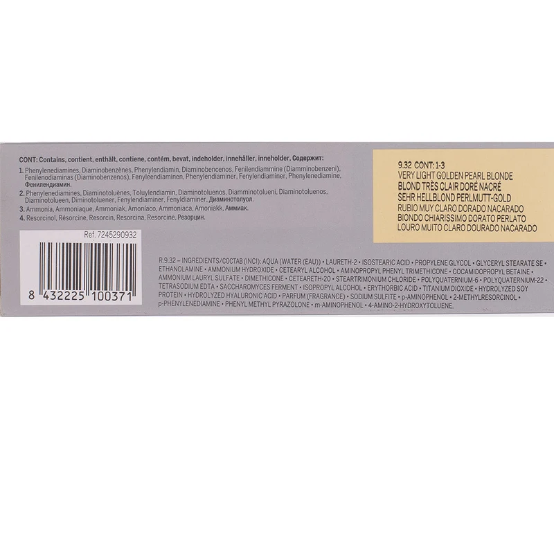 Revlon Professional Revlonissimo Colorcosmetique 9.32 Very Light Golden Pearl Blonde 60ml - coloration permanente