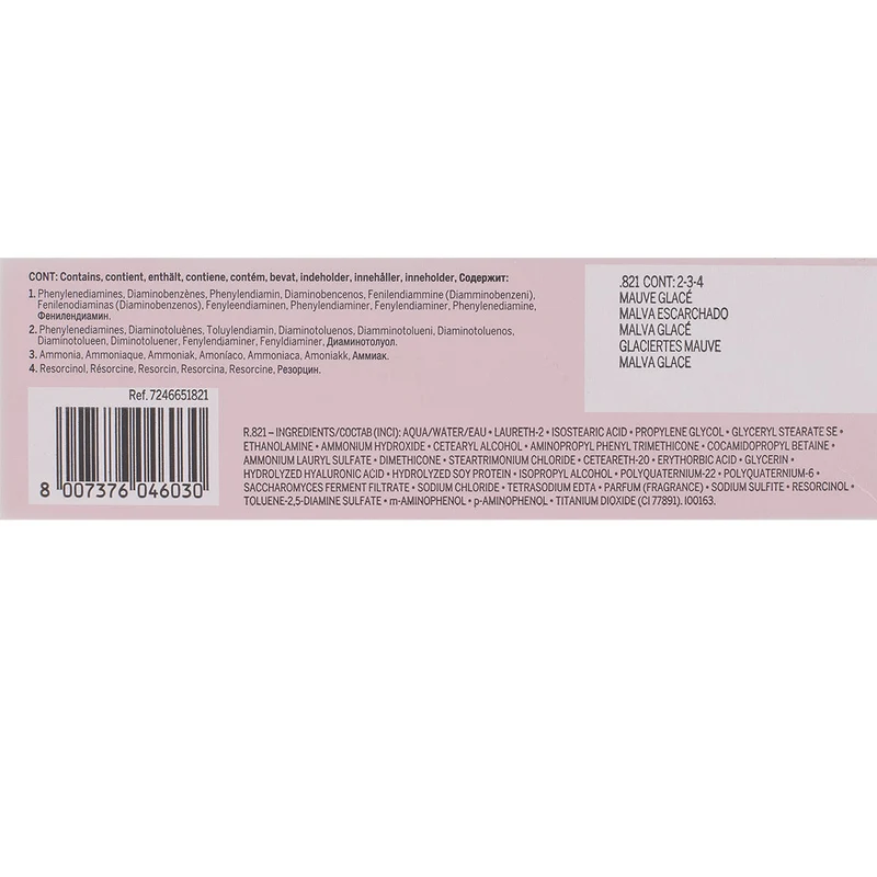 Revlon Professional Revlonissimo Colorcosmetique Satin Effect .821 Mauve Glacè 60ml - coloration permanente