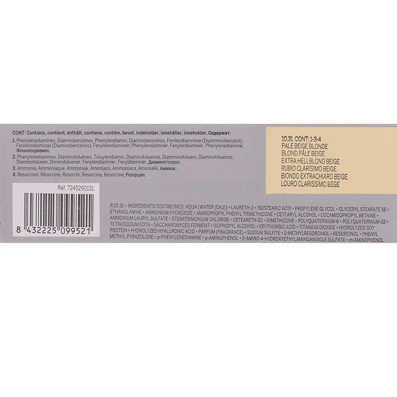 Revlon Professional Revlonissimo Colorcosmetique 10.31 Pale Beige Blonde 60ml - coloration permanente