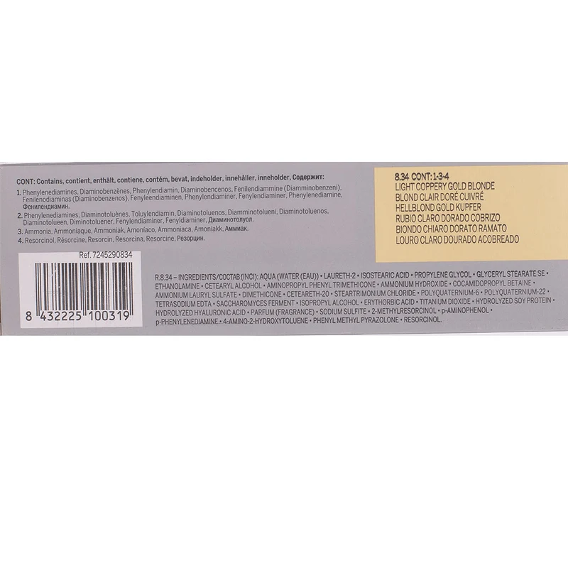 Revlon Professional Revlonissimo Colorcosmetique 8.34 Light Coppery Gold Blonde 60ml - coloration permanente