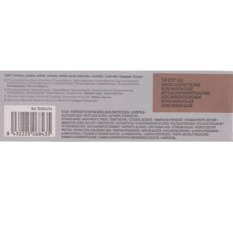 Revlon Revlonissimo Colorcosmetique 7.14 Candied Chestnut Blonde 60ml - coloration permanente