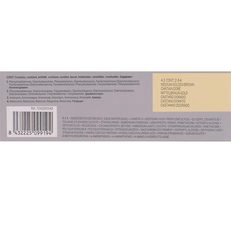 Revlon Professional Revlonissimo Colorcosmetique 4.3 Medium Golden Brown 60ml - coloration permanente