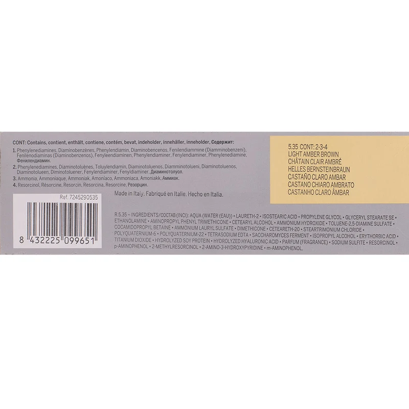 Revlon Professional Revlonissimo Colorcosmetique 5.35 Light Amber Amber Brown 60ml - coloration permanente