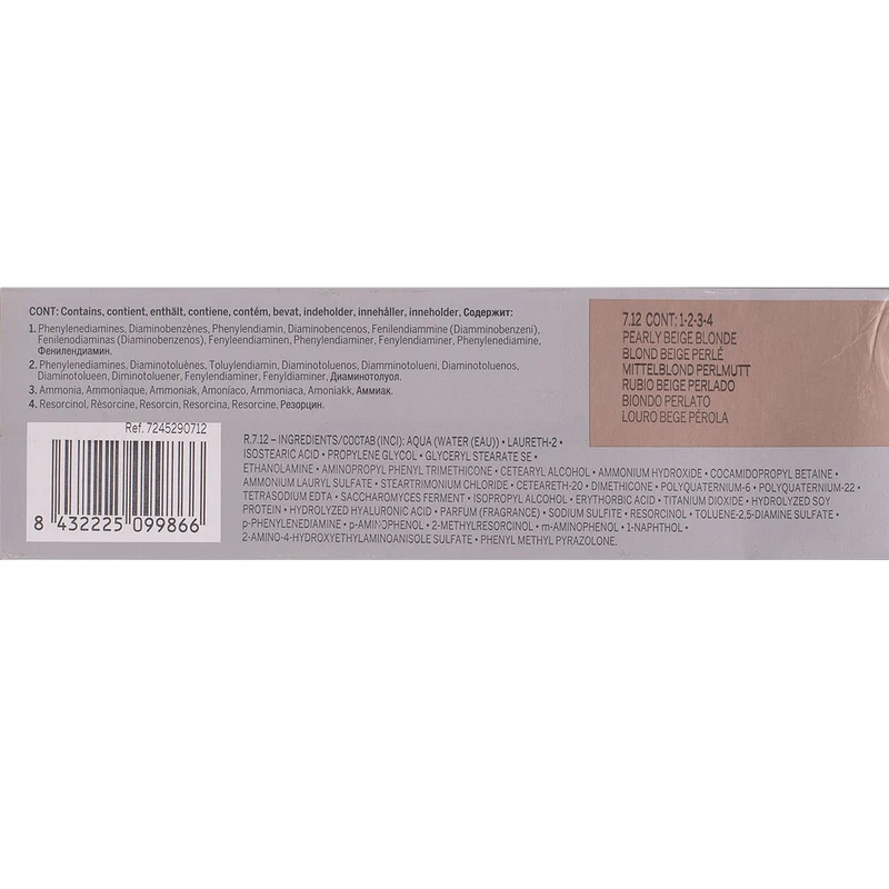 Revlon Professional Revlonissimo Colorcosmetique 7.12 Pearly Beige Blonde 60ml - coloration permanente