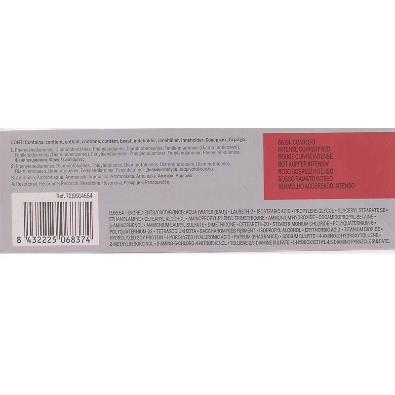 Revlon Professional Revlonissimo Colorcosmetique 66.64 Intense Coppery Red 60ml - coloration permanente