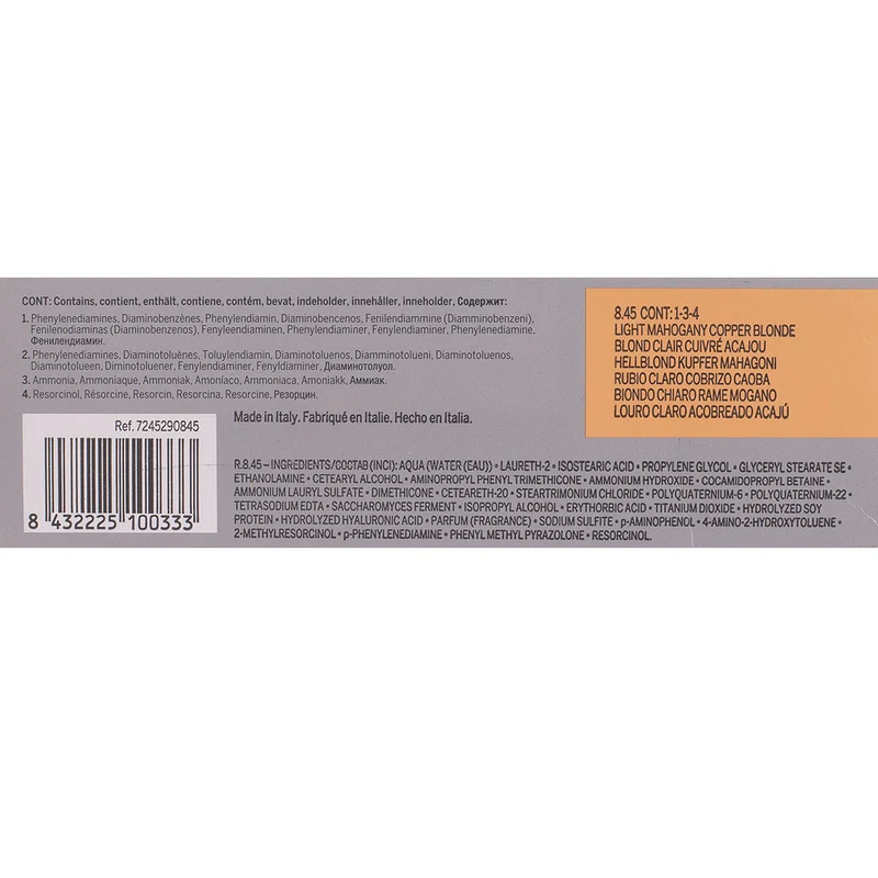 Revlon Professional Revlonissimo Colorcosmetique 8.45 Light Mahogany Copper Blonde 60ml - coloration permanente