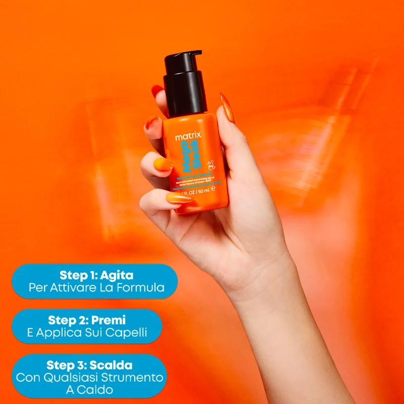 Matrix Haircare Mega Sleek 96h Anti-Frizz Topcoat 50ml - sérum anti-frisottis thermoprotecteur