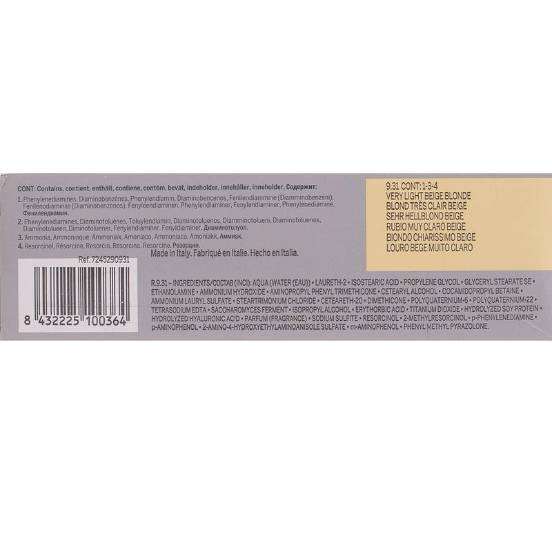 Revlon Professional Revlonissimo Colorcosmetique 9.31 Very Light Beige Blonde 60ml - coloration permanente