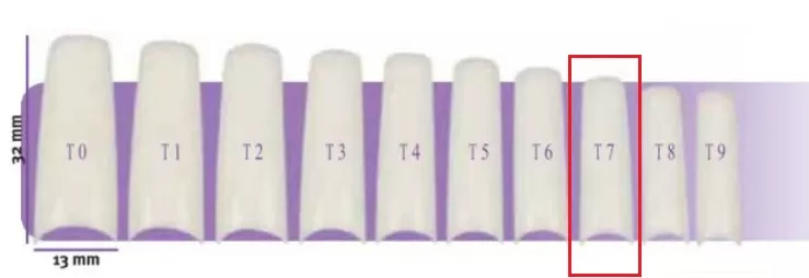 Faux Ongles X50 Capsulpro T7 Aphrodite 9,0X27,5Mm